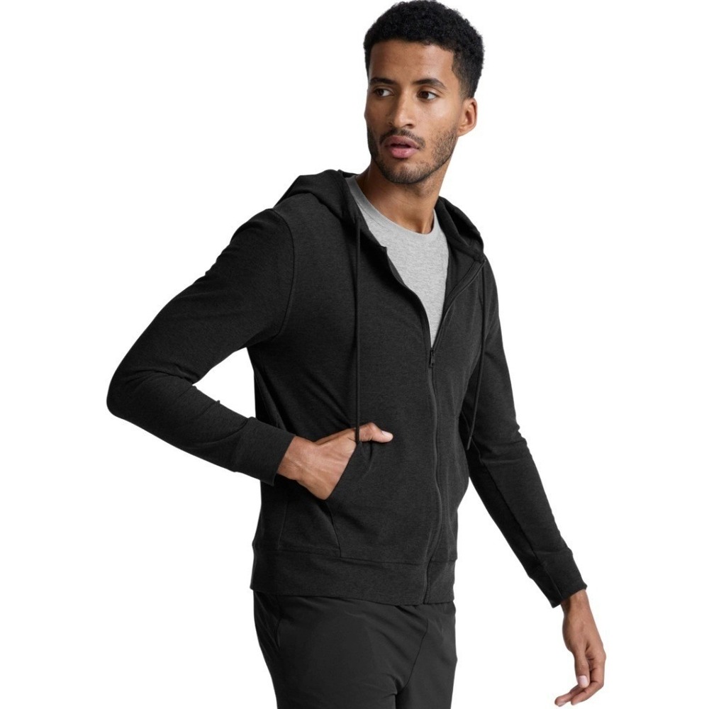 Beyond‎ Yoga Men's Darkest Night Full Zip Hoodie Charcoal Grey XS NWT Travel